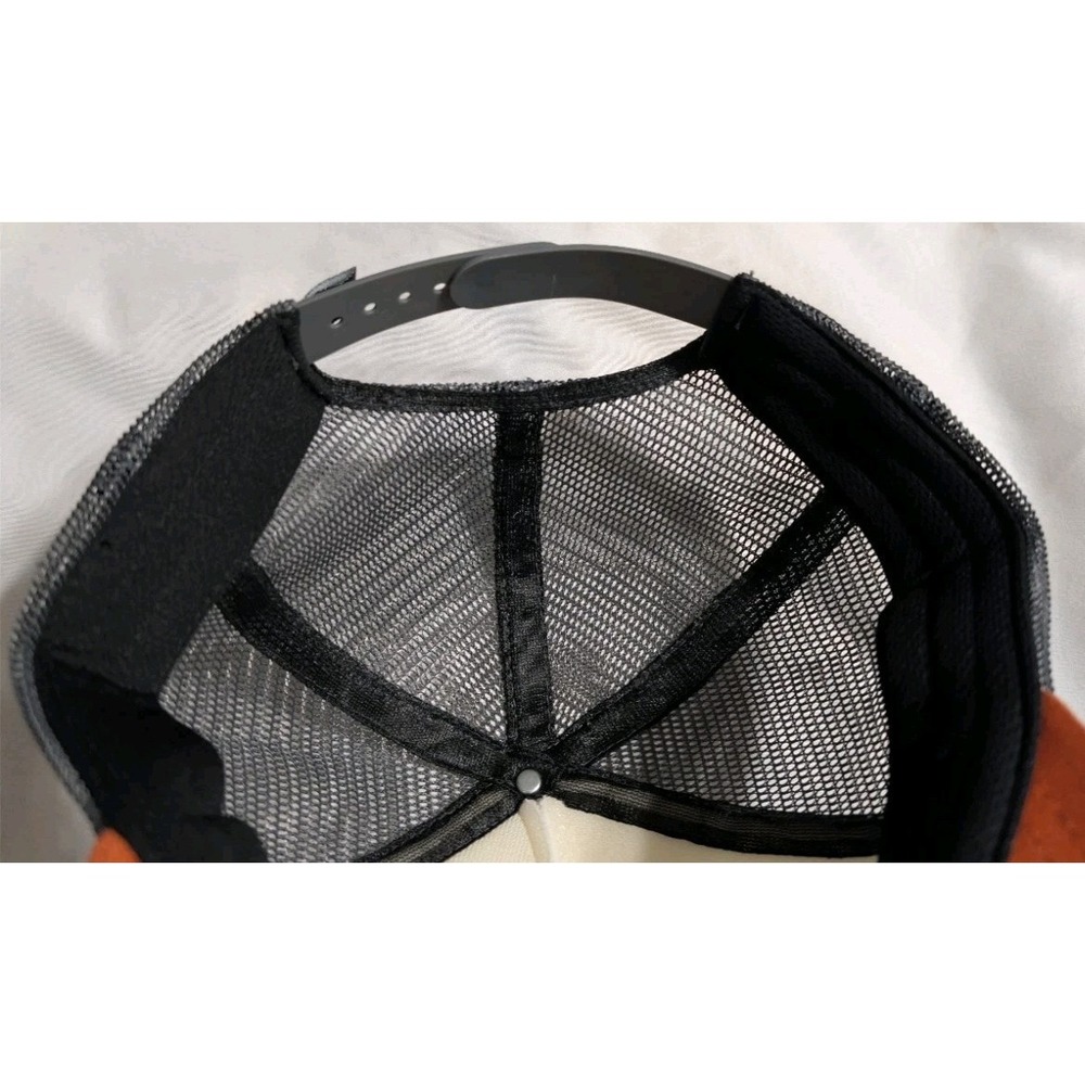 Ambler Fox Trucker Hat Mesh Snapback Cap Orange Gray Outdoor Graphic Adult - Picture 6 of 6